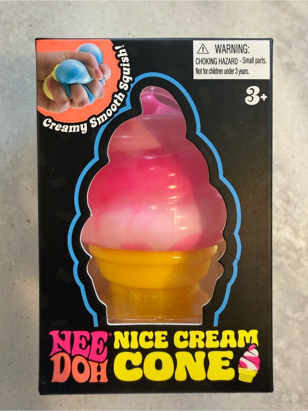 Needoh Nice Cream Cone Pink Kids Toy squishy squish